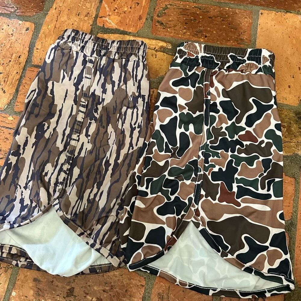 Camo camouflage pull on shorts 2 pair